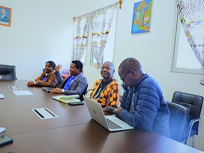 IETUPUNGUE team and icipe's team holding a discussion about the progress of the project. icipe's delegation was led by Dr Michael M. Kidoido, Senior Monitoring, Evaluation and Learning Specialist