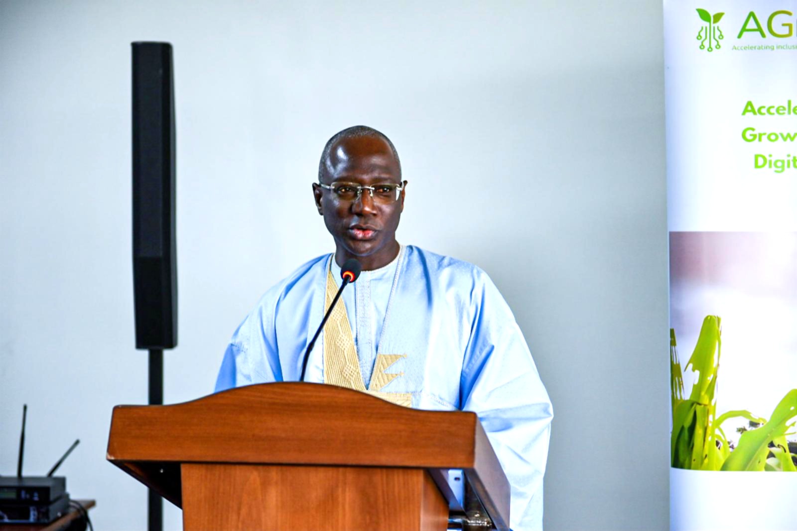Senegal Minister of Agriculture and Food Sovereignty and Livestock Hon Mabouba Diagne opening the workshop.