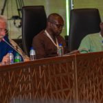 International Centre of Insect Physiology and Ecology (icipe) Director General Dr Abdou Tenkouano (L) and other distinguished panelists at the Africa Food Systems (AFS) Summit researchers’ forum