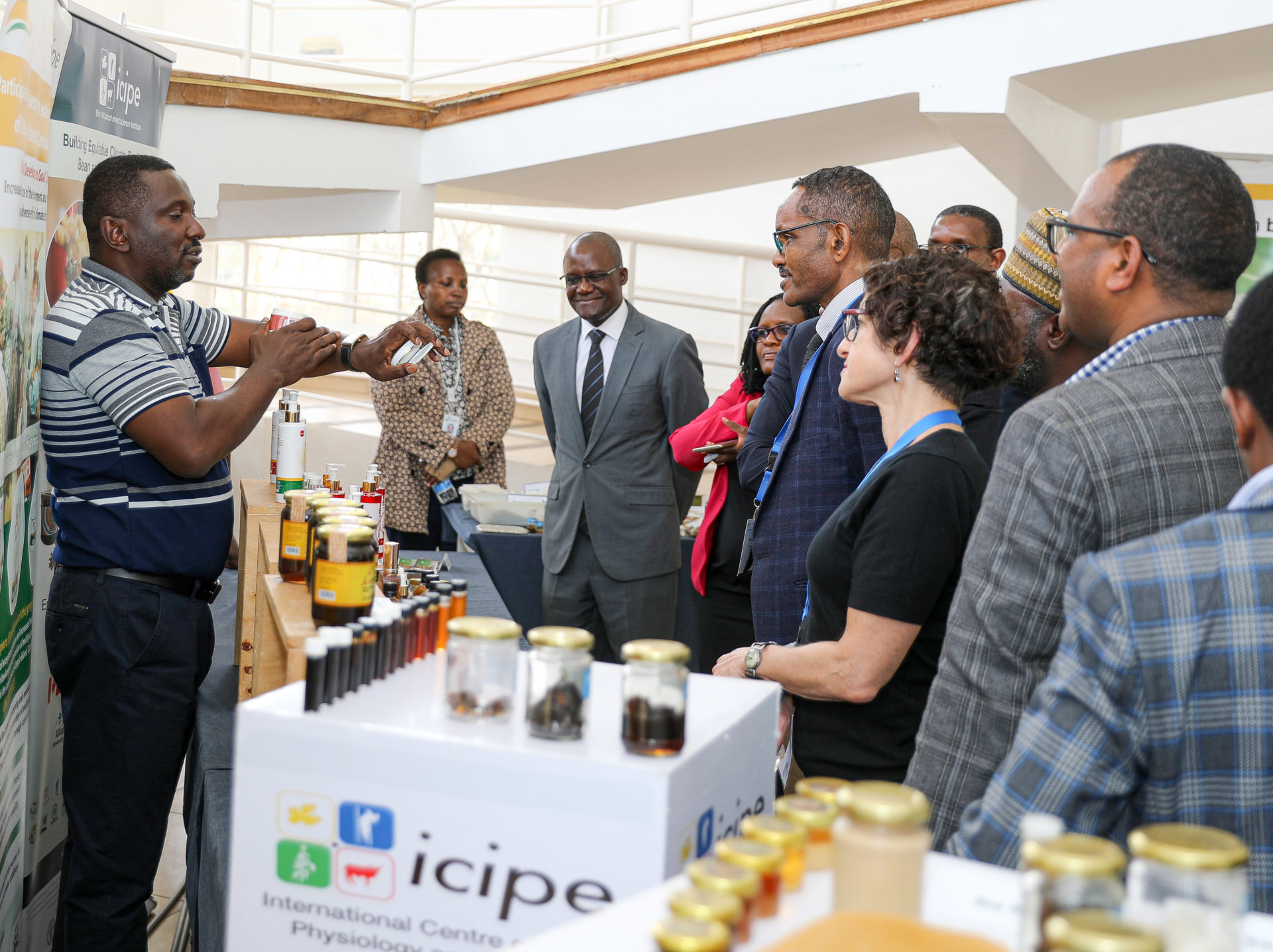 The delegation at the bee health