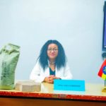 Tsion Amalu during her thesis defence.