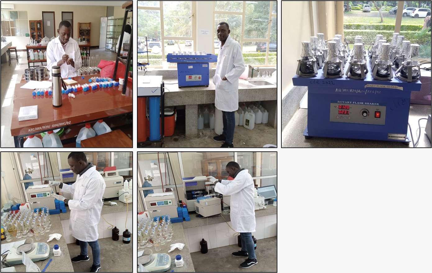 Dr Jonas Bayuo getting busy in the laboratory